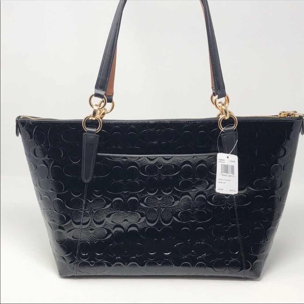 Nwt Coach Signature Patent  Ava Tote - Picture 7 of 8